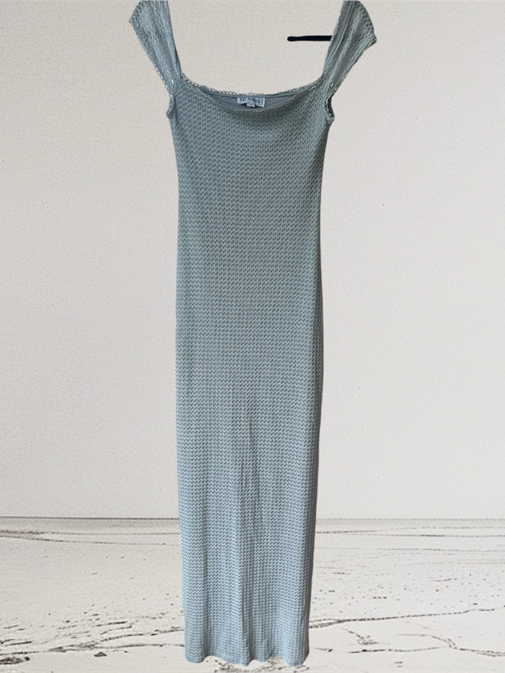 Vintage Holt Renfrew Grey Maxi Dress Formal Party M Chic Classy Elegant - Picture 2 of 5